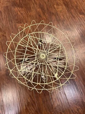 Vintage Wire Rolling Laundry Basket • $250