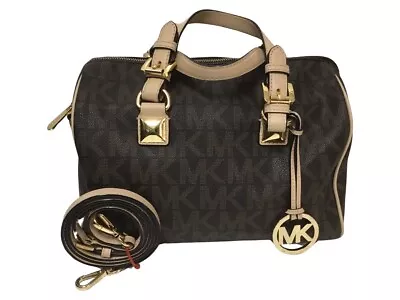 Michael Kors Grayson Signature Medium Satchel Brown (epj025907) • $59.99