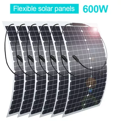 600W Watt 18V Flexible Mono Solar Panel Home RV Rooftop Camping Off-Grid Power • $339.99