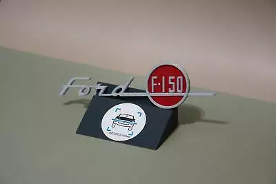 1955 Ford F100 Hood Emblem Silver And Red- 3D Printed - Project Howe • $18.95