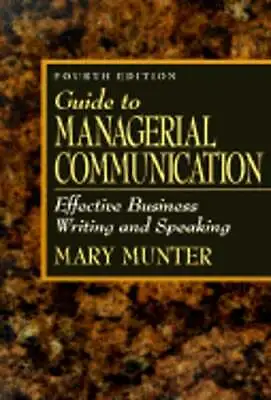 $7.28 • Buy Guide To Managerial Communication: Effective Business Writing And Speaking: Used