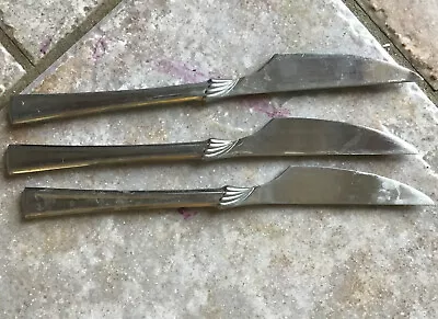 Mikasa Verona Stainless Steel Silverware 3 Dinner Knives VTG Japan • $14.99