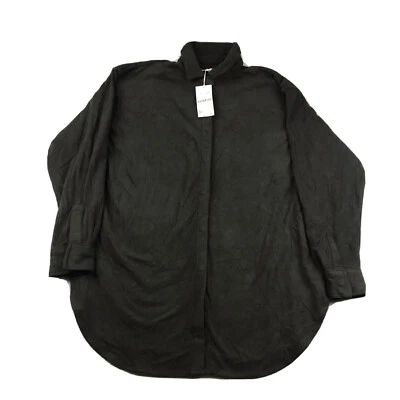 $45.79 • Buy Oysho Shirt Womens Small Green Stretch Snap Button Up Long Sleeves Oversized NWT