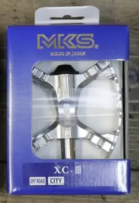 MKS XC-III Bear Trap Pedal 9/16 Spindle Mikashima Bicycle Parts Silver JAPAN • $84