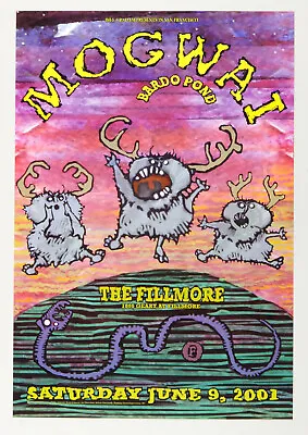 Mogwai Bardo Pond Poster 2001 June 9 New Fillmore San Francisco • $40