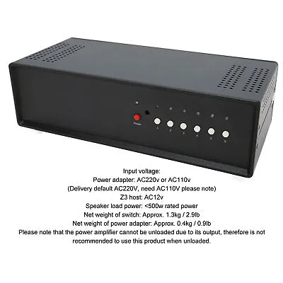 Dual Channel Speaker Switcher Amplifier Speaker Selector 4 Into 2 Out 500 Watt • £152.52