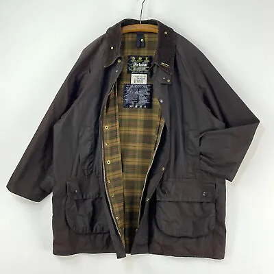 Barbour A125 Gamefair C46 Wax Jacket Mens XXL Brown Classic Vintage Country Coat • $180.29