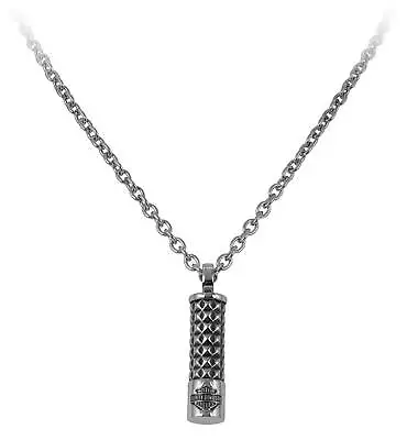 Harley-Davidson Men's Pyramid Steel Stud Small Cylinder Necklace Stainless Steel • $79.95