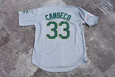 New! Jose Canseco Oakland Athletics A's Gray Away Road Baseball Jersey 3XL XXXL • $45