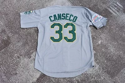New!! Jose Canseco Oakland Athletics A's Gray Road Baseball Jersey Men's Medium • $45