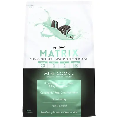 Syntrax Matrix 2.0 Sustained Release Protein Blend 2lb Whey Egg White & Casein • $39.99