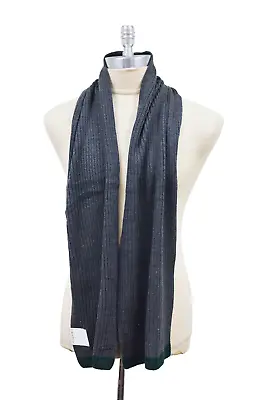 Luxurious Calvin Klein Men's Rib Knit Scarf Green & Charcoal Gray Solid Color • $15.99