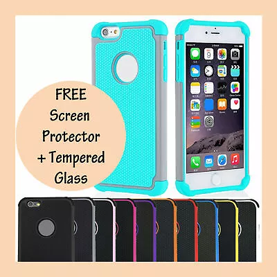 Shockproof Tough Heavy Duty Tradie Armor Case Cover For Apple IPhone 6s 6 6 Plus • $5.75