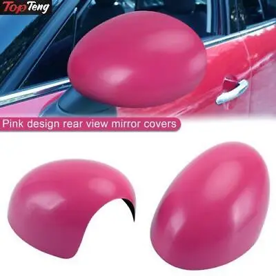 2 X Pink Mirror Covers For MINI Cooper R55 R56 R57 High Quality !! • $33.61