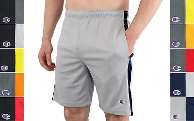 Champion Men's Basketball Workout Gym Shorts 7.5  Inseam Active Mesh Striped • $12.99