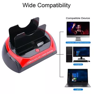 £26.26 • Buy HDD Docking Station 2.5  3.5  Dual Slots USB 3.0 SATA IDE Hard Drive Card  6T2W