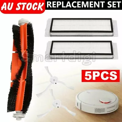 For XIAOMI Mi Robot Vacuum Cleaner Replacement Brush+2HEPA Filter+2Side Brushes • $17.99