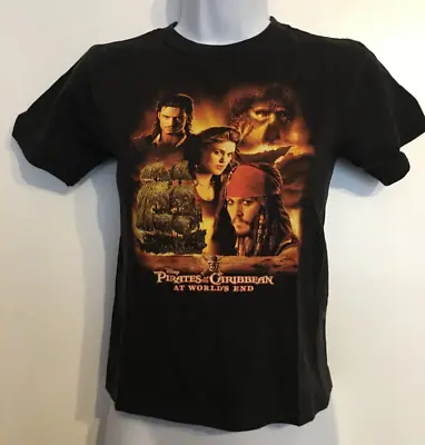 Vtg Youth Pirates Of The Caribbean-at World's End T-shirt-s(5-6)-disney Olp • $3.97