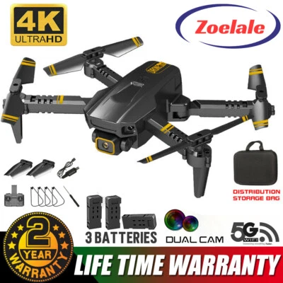 $46.79 • Buy 5G 4K GPS Drone HD Camera Drones WiFi FPV Foldable RC Quadcopter With 3 Battery