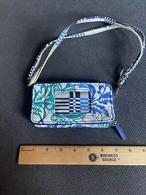 Vera Bradley Zip ID Case With Lanyard Blue Floral Print • $8