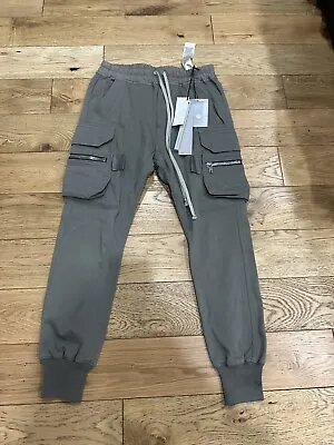 RICK OWENS 46 US 30 New Dust Gray Mastodon Cargo Pants Joggers Sweat NWT • $399.99