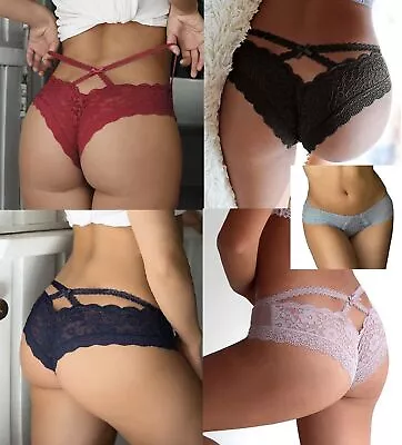 Very Sexy Cut Out Cheeky Bow High Quality Knickers 8-10 - 20-22 (ref 671/G) • £4.99