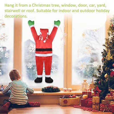 $13.49 • Buy Christmas Hanging Santa Claus Yard Climbing Xmas Party Outdoor Decoration Indoor