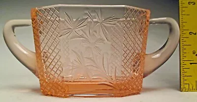 Vintage Heisey Glass Art Deco Flamingo Octagon Hand Cut No. 500 Flat Sugar Bowl • $34.99