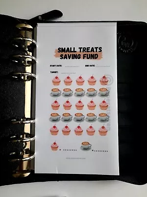 £3.55 • Buy A6 Planner Insert Small Treats Savings Challenge For 6 Ring Organiser Binder