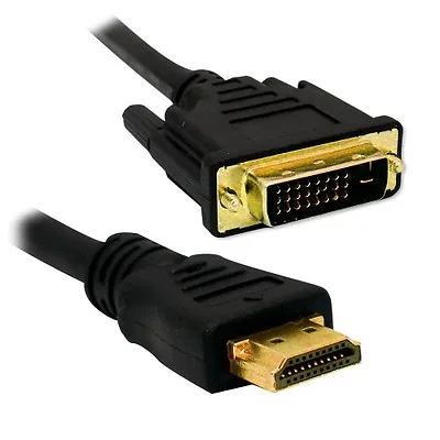 25 Ft 24+1 DVI-D Male To Male HDMI Cable Gold Plated For HDTV PC PS3 XBOX360 NEW • $15.59
