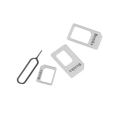 Sim Card Adapter For All Mobile Phones 4 In 1 Pack Nano Standard Adaptor Uk R12 • £0.01