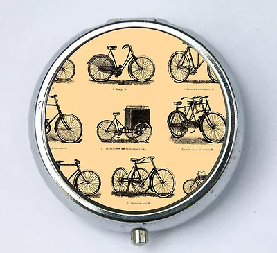 Victorian Bikes Pill Case Pillbox Holder Pill Boxes Victorian Steampunk Bicycle • $9