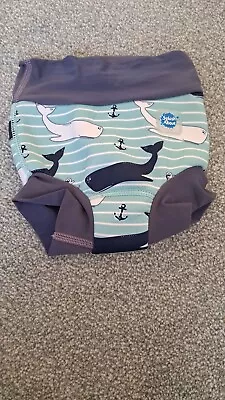 Boys Swim Nappy Pants Blue Whales Splash About. 3 To 6 Months UPF50  • £3