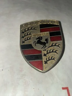 Vintage Enamel Automobile Radiator Car Emblem / Badge # Porsche 901 559 210 20 • $25.75