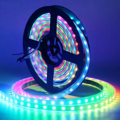 $11.99 • Buy WS2812B 5050 RGB LED Strip 30/60/144 LEDs/M Ws2812 IC Individual Addressable 5V