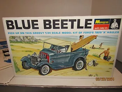 Vintage Monogram 1/24 Scale Blue Beetle Model Car (1964) • $125