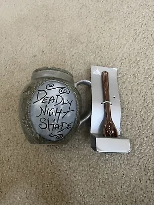 Disney The Nightmare Before Christmas Jack Deadly Night Shade Mug With Spoon NEW • $19.99