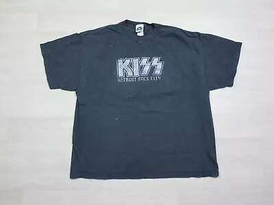 KISS Band DETROIT ROCK CITY VINTAGE VINYL Y2K T SHIRT (XL) BLACK Rock Music • $28.98