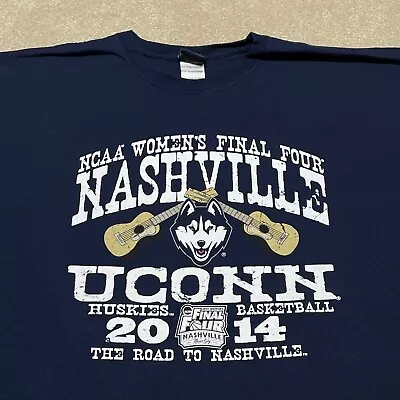 $20 • Buy UConn Huskies T Shirt Men 2XL Adult Blue NCAA College Womens Basketball 2014 USA
