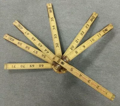 Vintage Lufkin Extension Rule 72  Inch Folding Ruler No. Z46 Inventory Lot A5-16 • $14.99