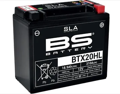 BS Battery YTX20HL-BS YTX20L-BS Upgrade Battery SLA Factory Sealed & Activated • £76.95