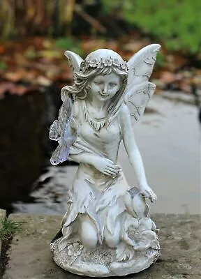 Garden Solar Ornament Cherub Fairy Angel Home Decor Figurine Statue  • £18.95