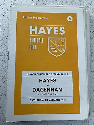 Hayes V Dagenham 1st Jan 1972 London Senior Cup • $6.20
