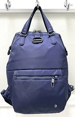 PacSafe CitySafe CX Mini Backpack Blue Nylon RFID 20421 EXCELLENT • $74