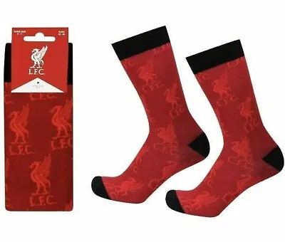 £8.99 • Buy 3 Pairs Of Men's Official Liverpool F.C LFC Crest Dress Socks Size 8-11 (Red)