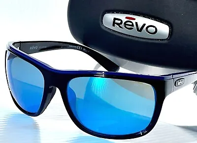 $278.88 • Buy NEW Revo ENZO Shiny Black Blue POLARIZED Blue GLASS Lens Sunglass 1195 01 H20