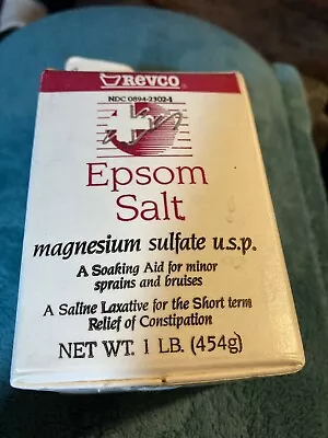 REVCO VINTAGE EPSOM SALT CONTAINER Remember What A Great Co. VGC Ships FREE 2 U • $15.57