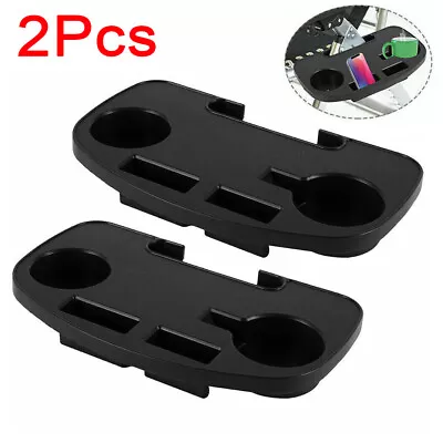 2Pcs Zero Gravity Chair Tray Cup Holders Lounge Recliner Phone Slot Snack Table • £6.79