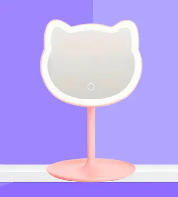 Hello Kitty Pink Face Shaped LED Light Vanity Mirror With Detachable Base NEW • $23.99