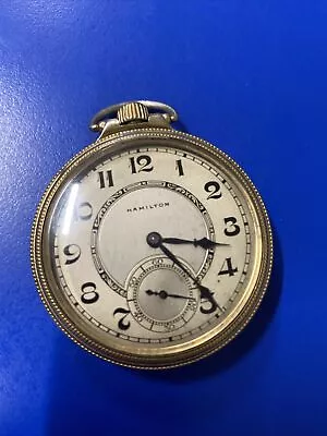 1927 WALTHAM 974 Model 2  17J SIZE 16  POCKET WATCH 2-Tone Face • $12.50